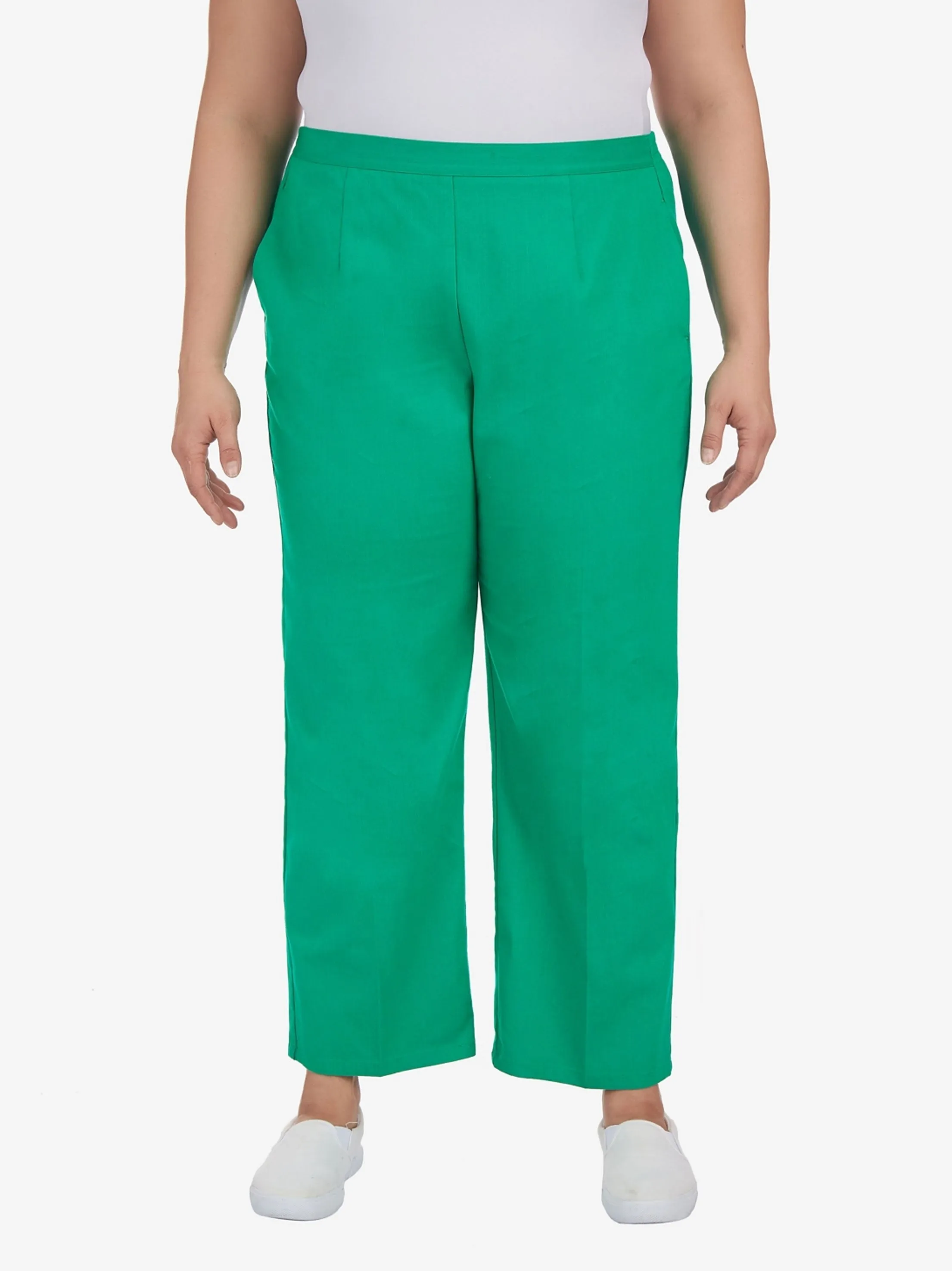 Luxe Look Sleek Look Women's Plain Pants,Green