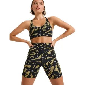 Roxy Womens Heart Into It Patterned Biker Running Shorts Stretch Comfort Ergonomic Curved Seams