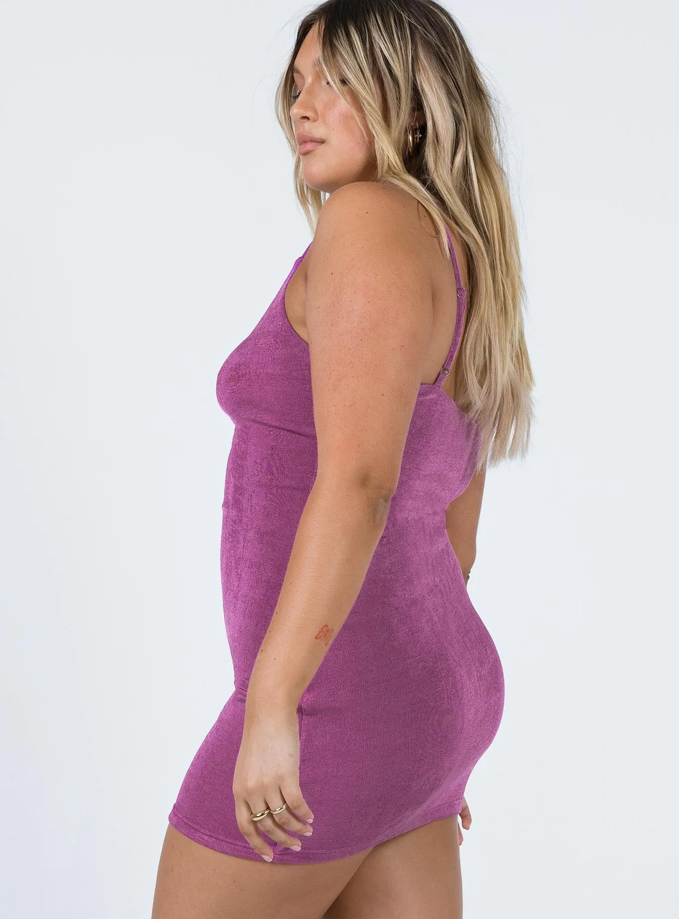 knee-length Dream Boat Mini Dress Purple