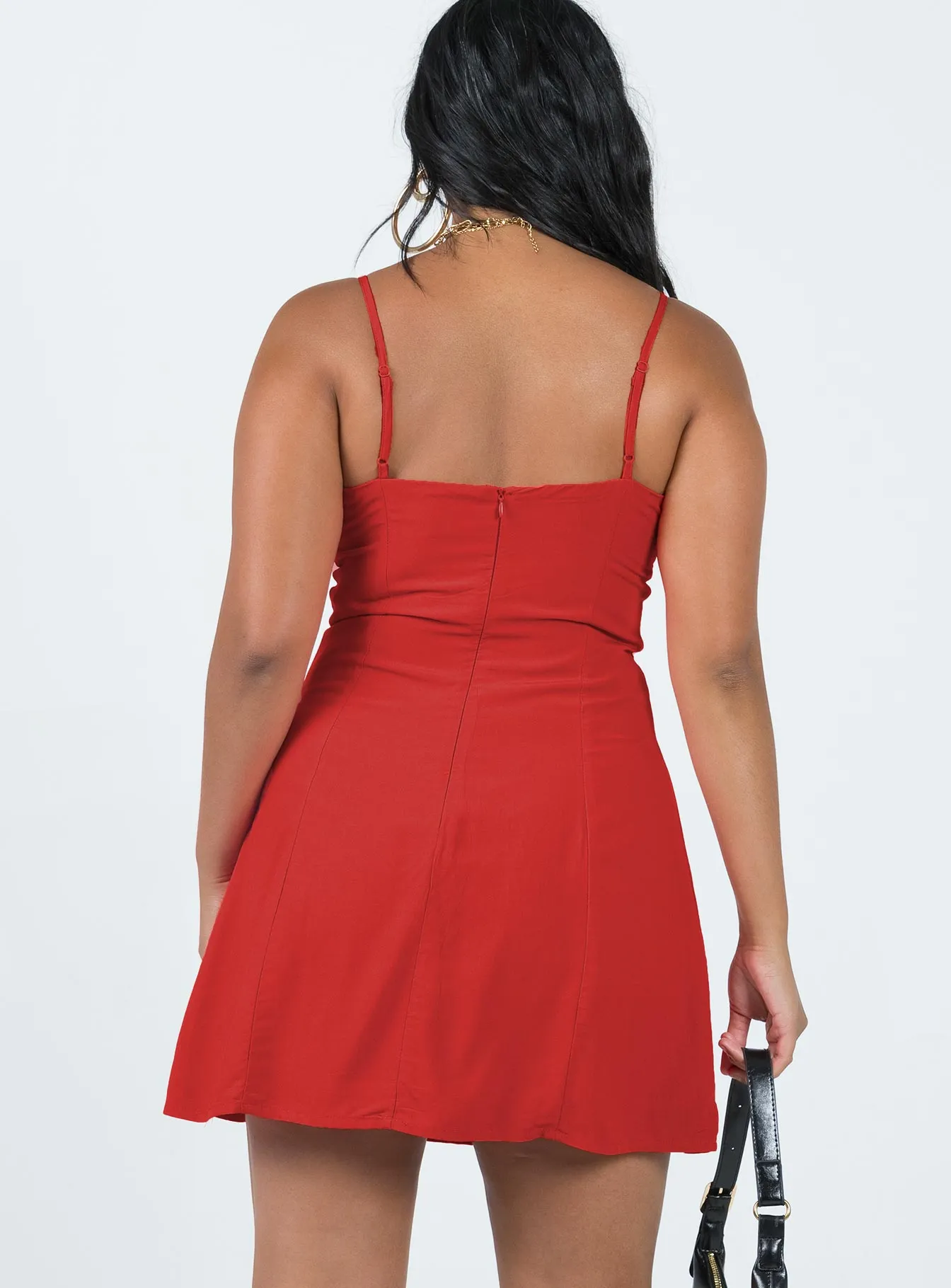 Dare Devil Mini Dress Red Soft Design Style Option