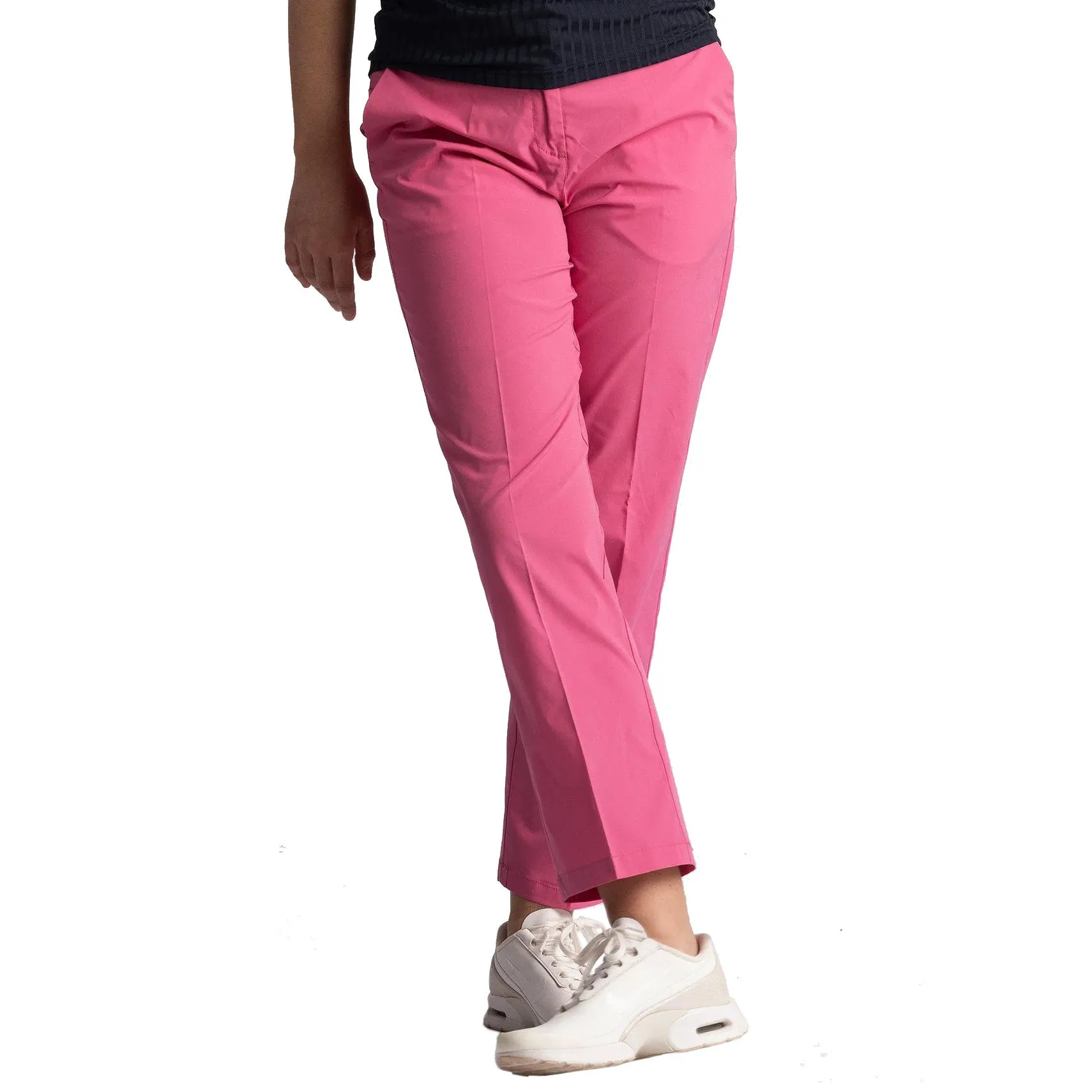 Work Ready Comfort Design Cross Women's Lux Chino Golf Pants - Raspberry Rose