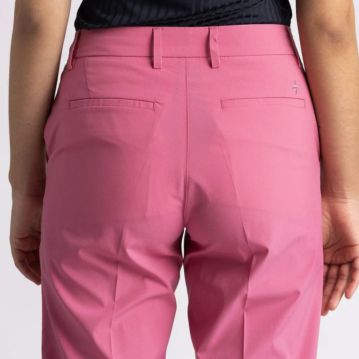 Urban Flex Fashionable Waist Cross Women's Lux Chino Golf Pants - Raspberry Rose