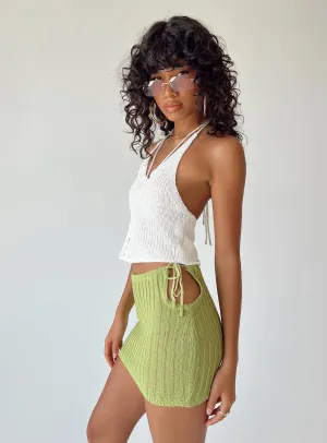Reinforced Hemline Motel Juna Skirt Lime