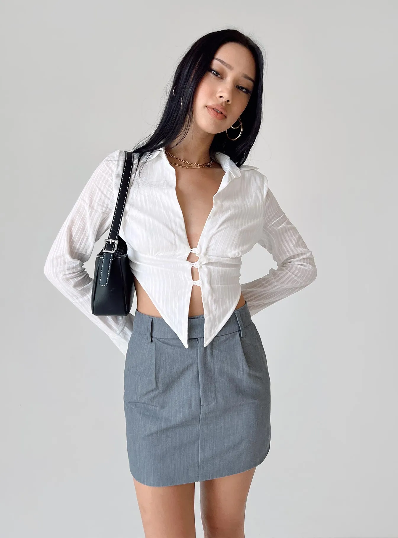 Pure Vibes Konrad Mini Skirt Grey