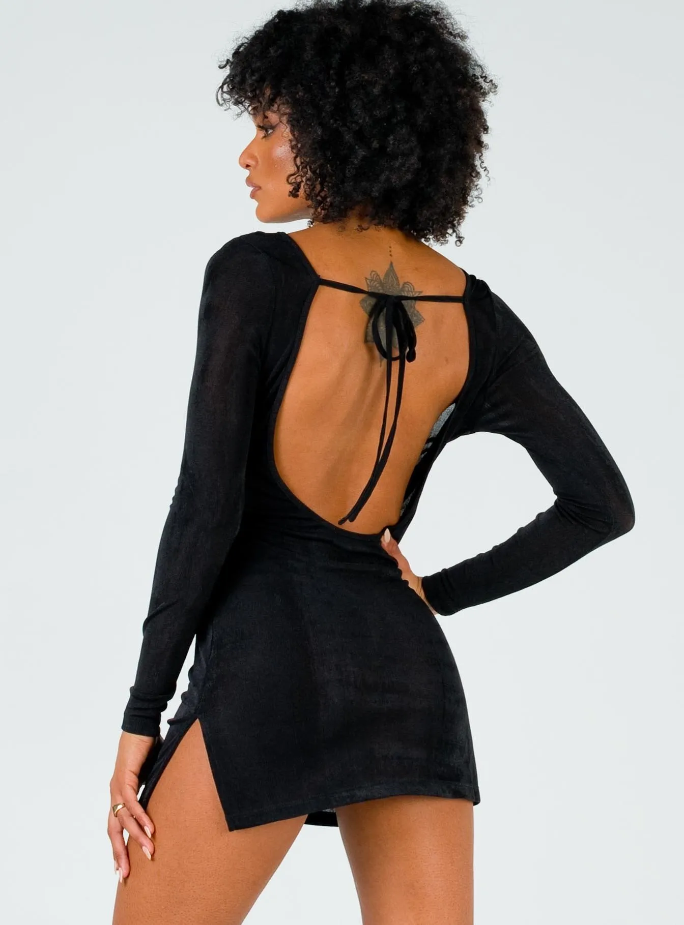 Montana Mini Dress Black Smooth Mood Influencer-Approved
