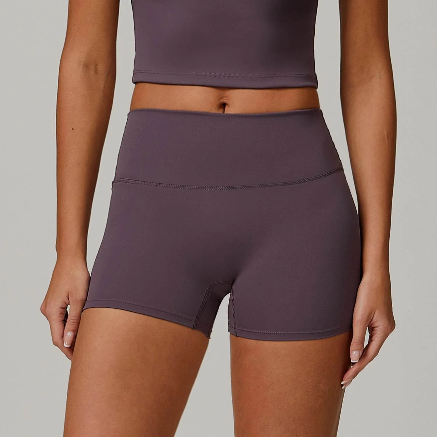 No Front Seam High Waist Biker Shorts LowMaintenance Material Stylish Jumper