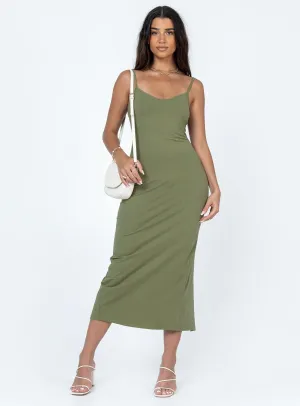 Jesy Maxi Dress Khaki Simple Chic