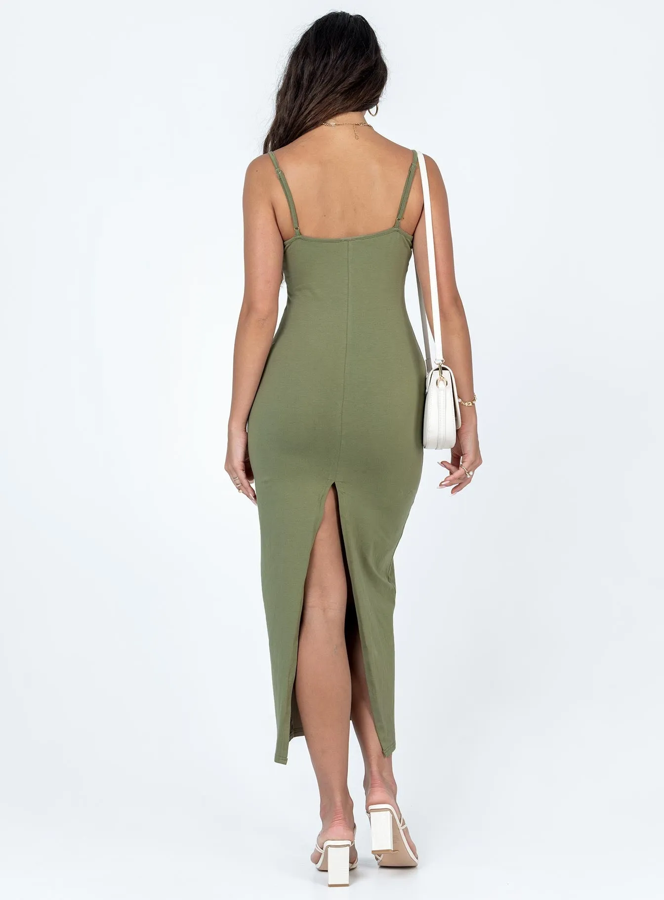 Jesy Maxi Dress Khaki Flattering Layers Kind Glow