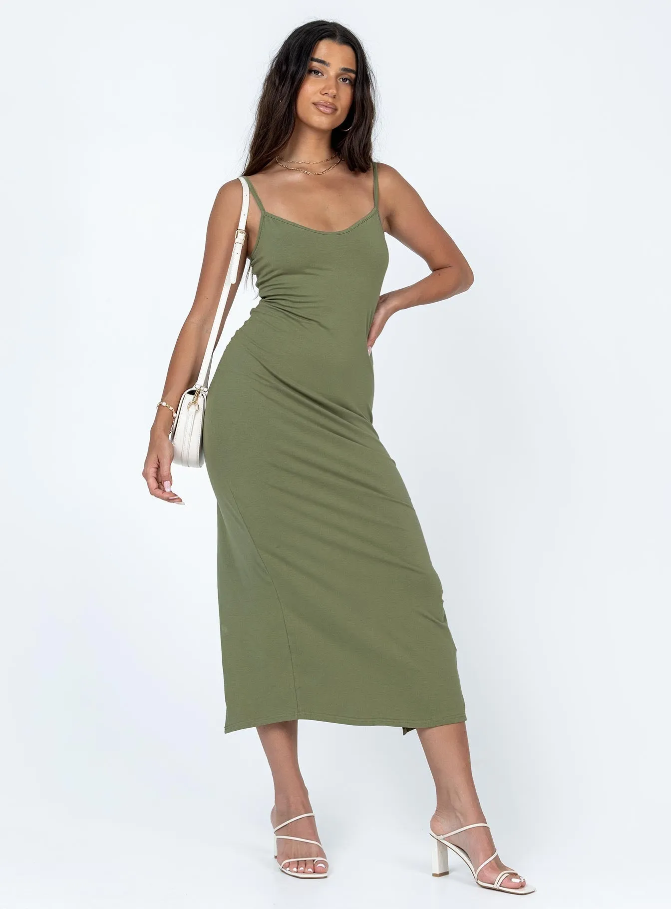 Fresh Combo Modern Movement Jesy Maxi Dress Khaki