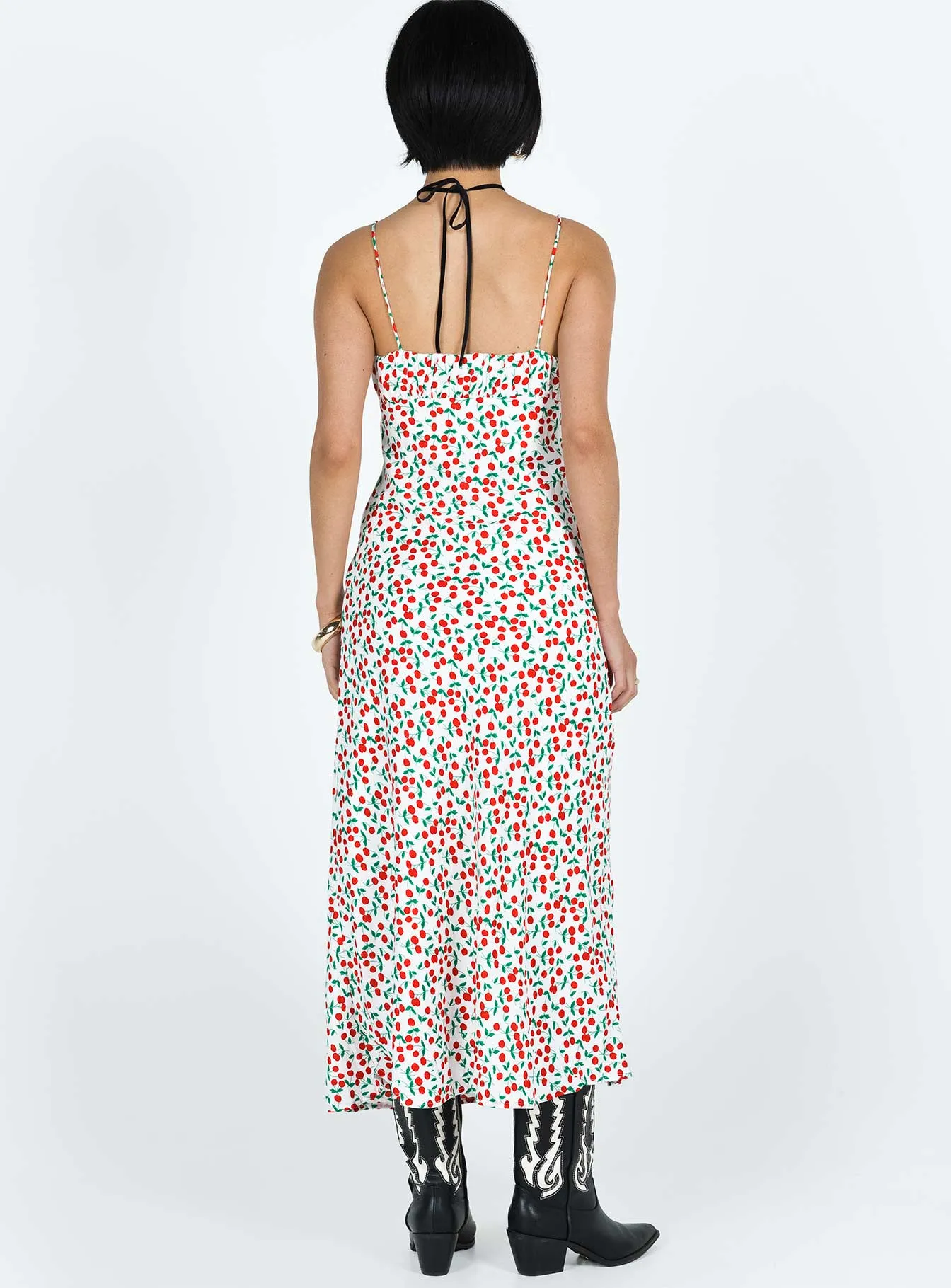 Pure Shape Blue Sky Kaplan Midi Dress White / Red