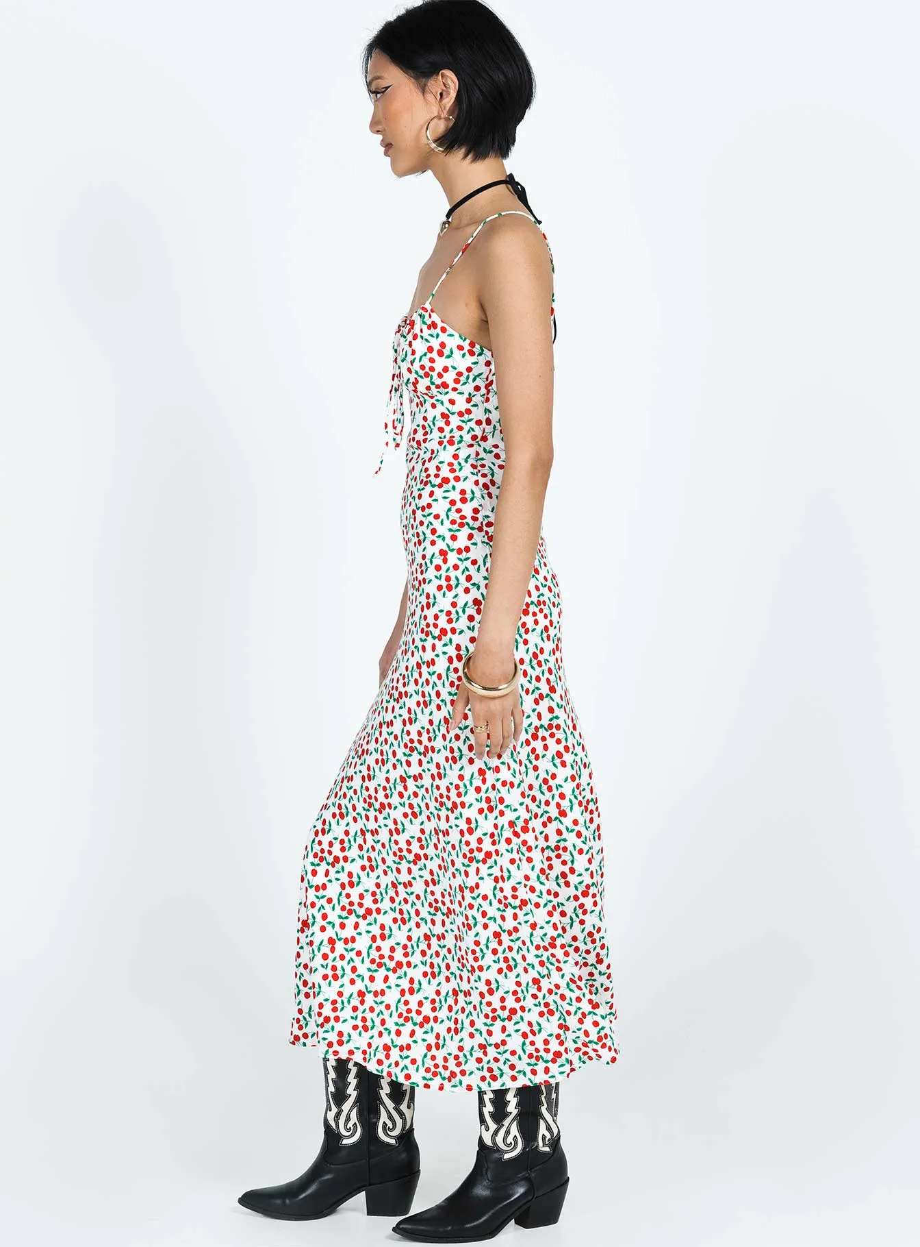 Slim Shape Kaplan Midi Dress White / Red