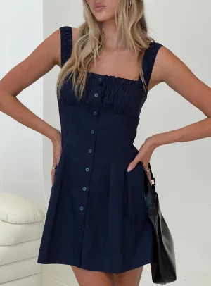 Smart Silhouette Perfectly Styled Wait For You Mini Dress Navy