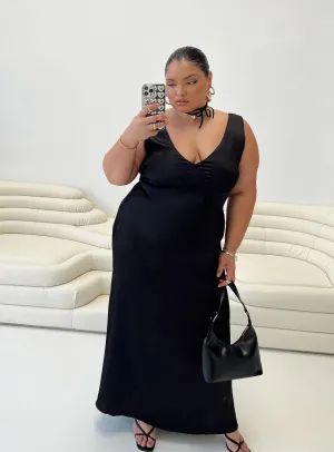 Lynsey Midi Dress Black Curve Trendy Fit Look