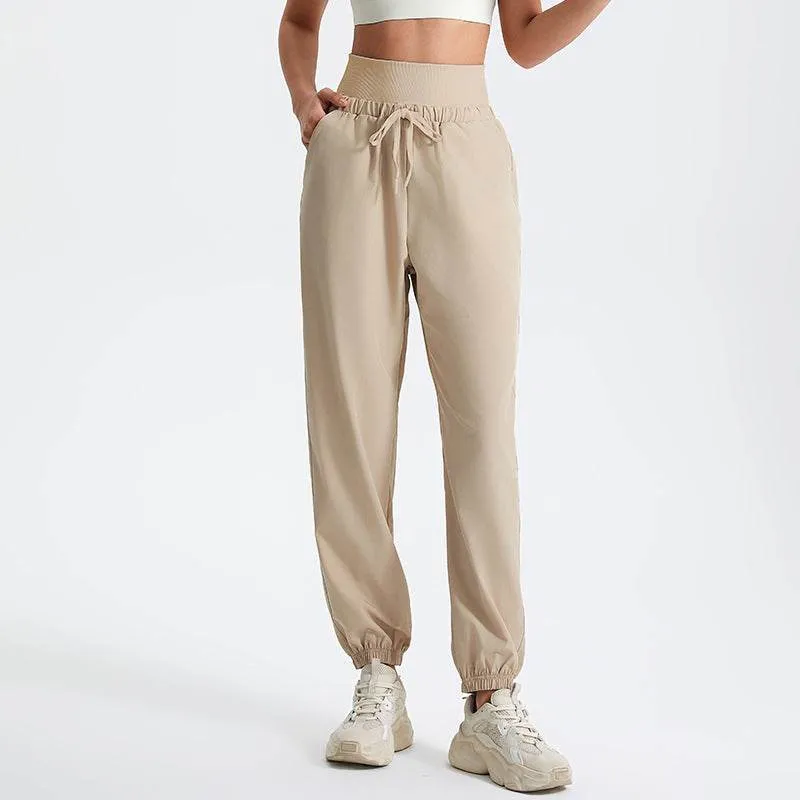 FlexibleMaterial Cozy Sweater Casual High Waist Sweatpants with Drawstring