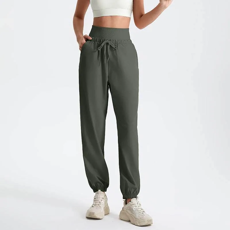 Shape Hug Casual High Waist Sweatpants with Drawstring