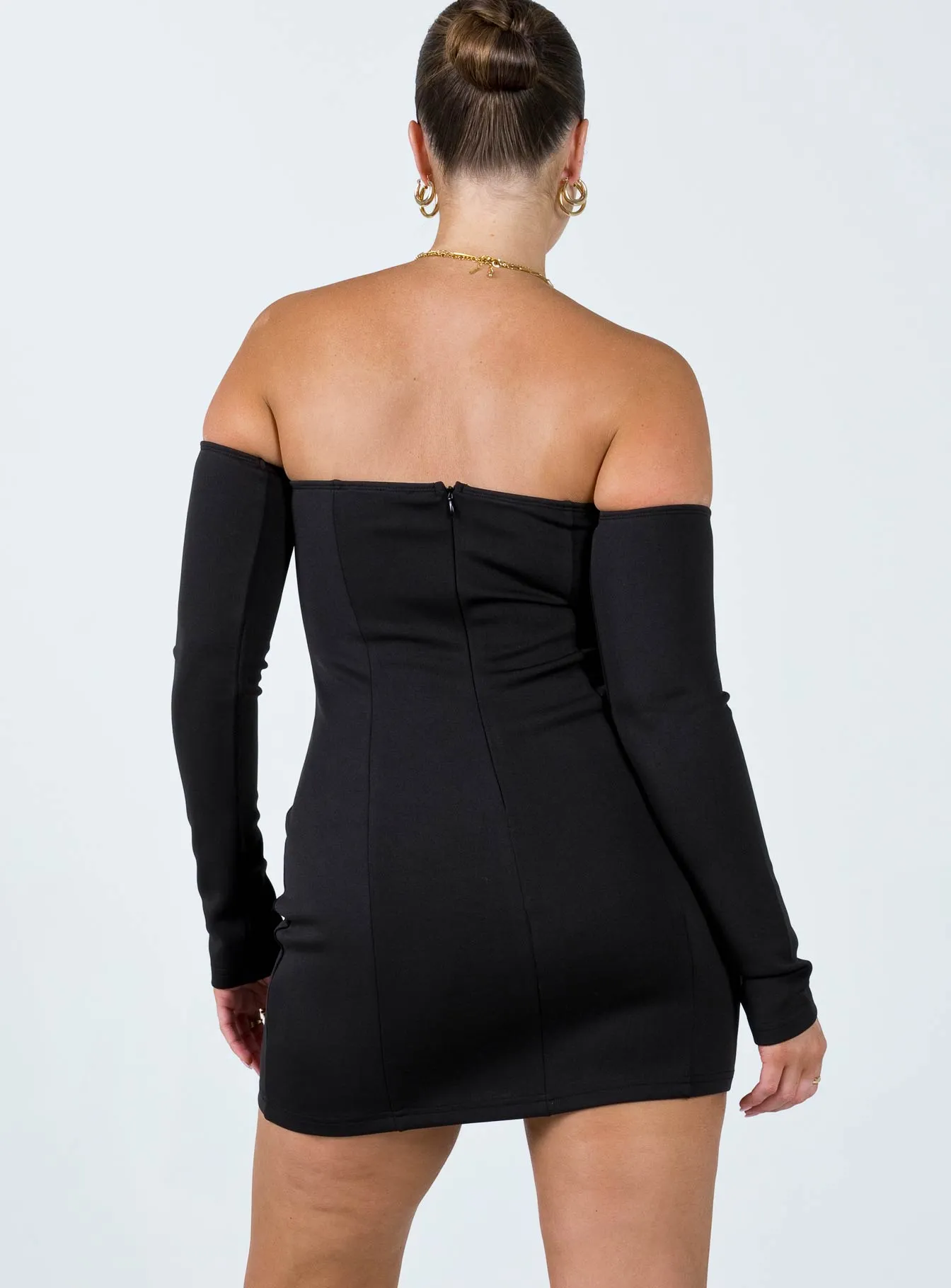 Ramona Mini Dress Black Minimal Tone