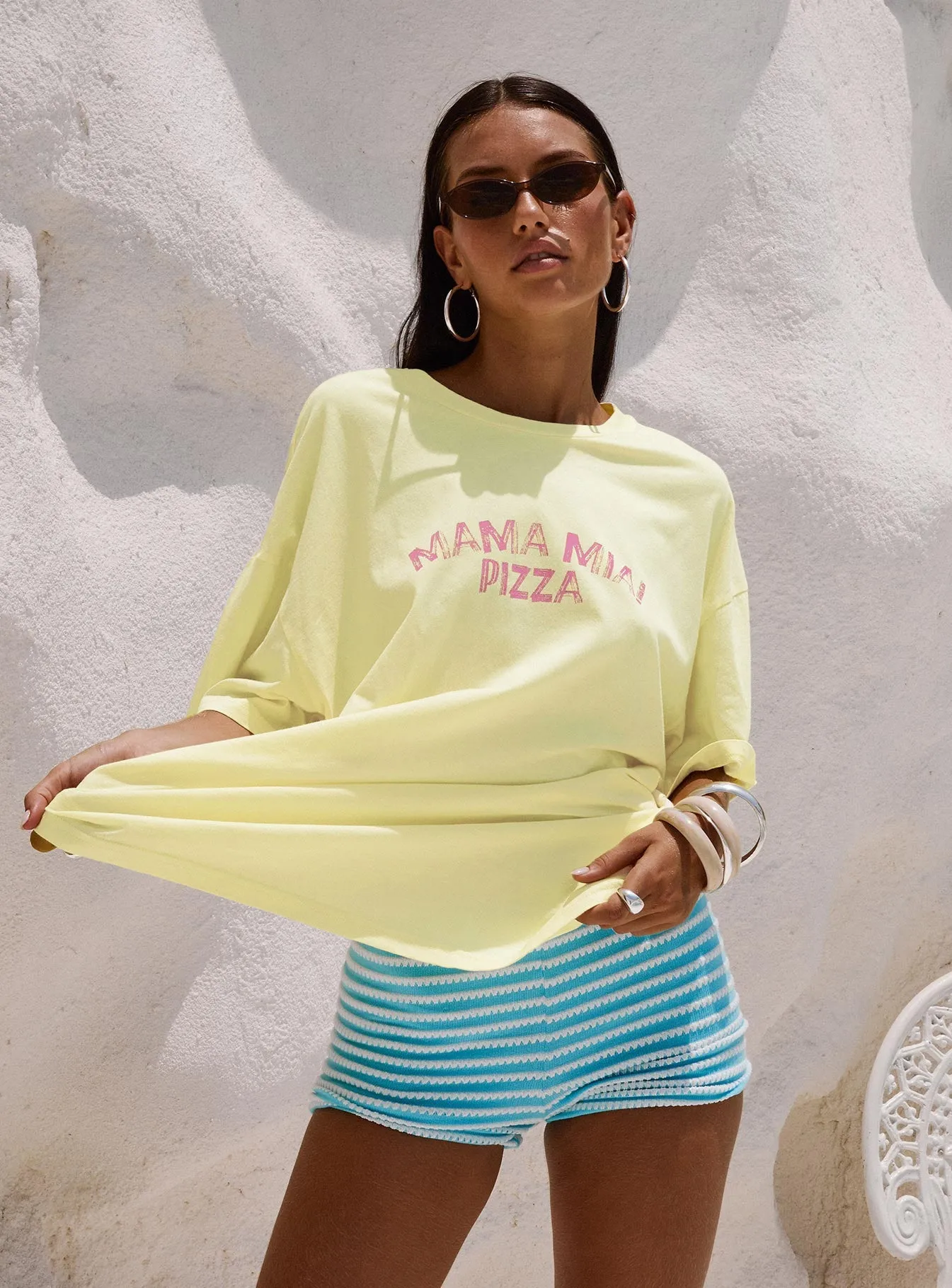 Easy Wear Option Made With Love Graphic Top Pastel Yellow
