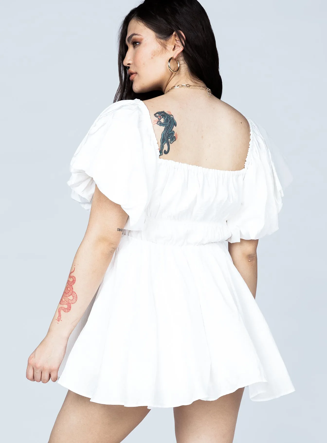 Halton Mini Dress White Chic Statement