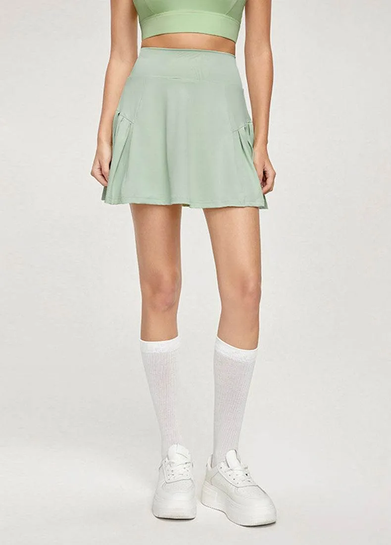 Tagless Design Tennis Skirts with Shorts and Pockets
