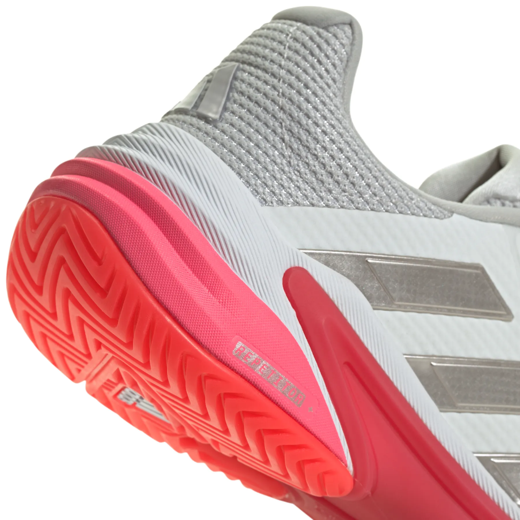 Casual Design Training Style Adidas Barricade 13 Womens Tennis Shoes - Cloud White/Champagne Met. /Lucid Red