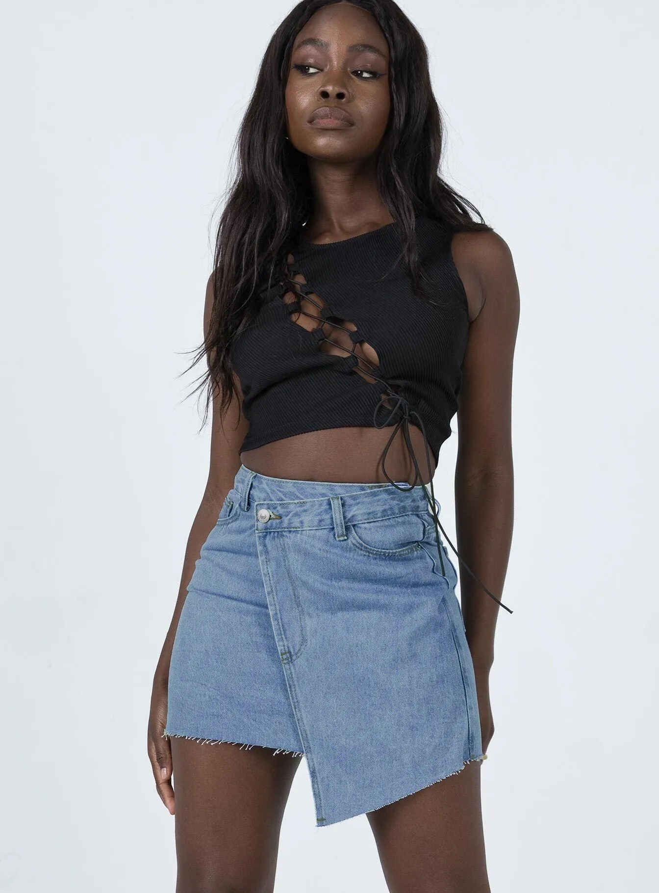 Banksia Denim Mini Skirt City Ready Stretchy