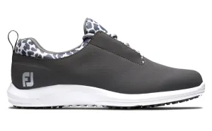 New Footjoy Women's FJ Leisure Golf Shoes - Charcoal/Leopard Size 7 Stain Resistant summer use