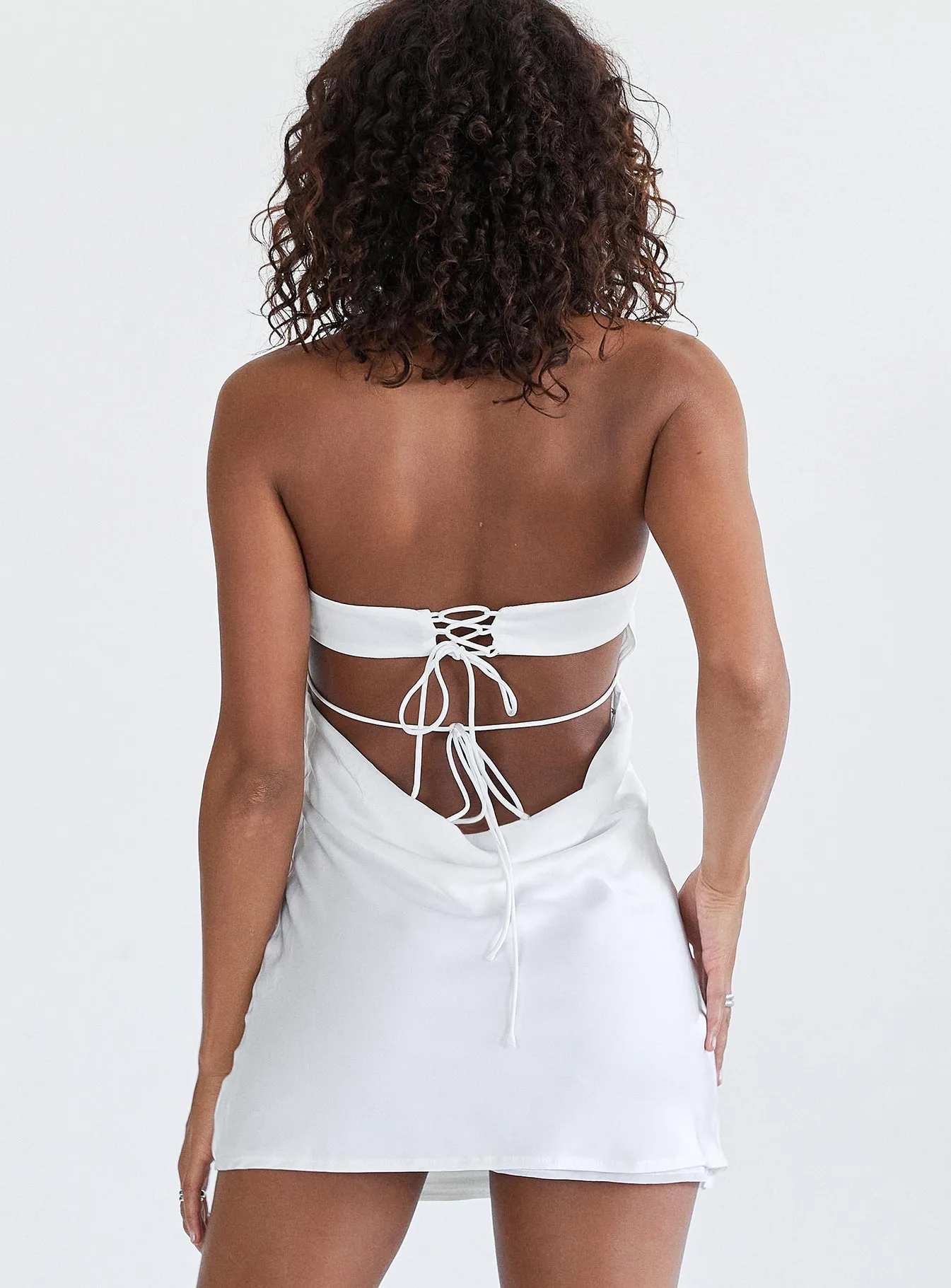 Take Me Back Mini Dress White Elegant Vibe