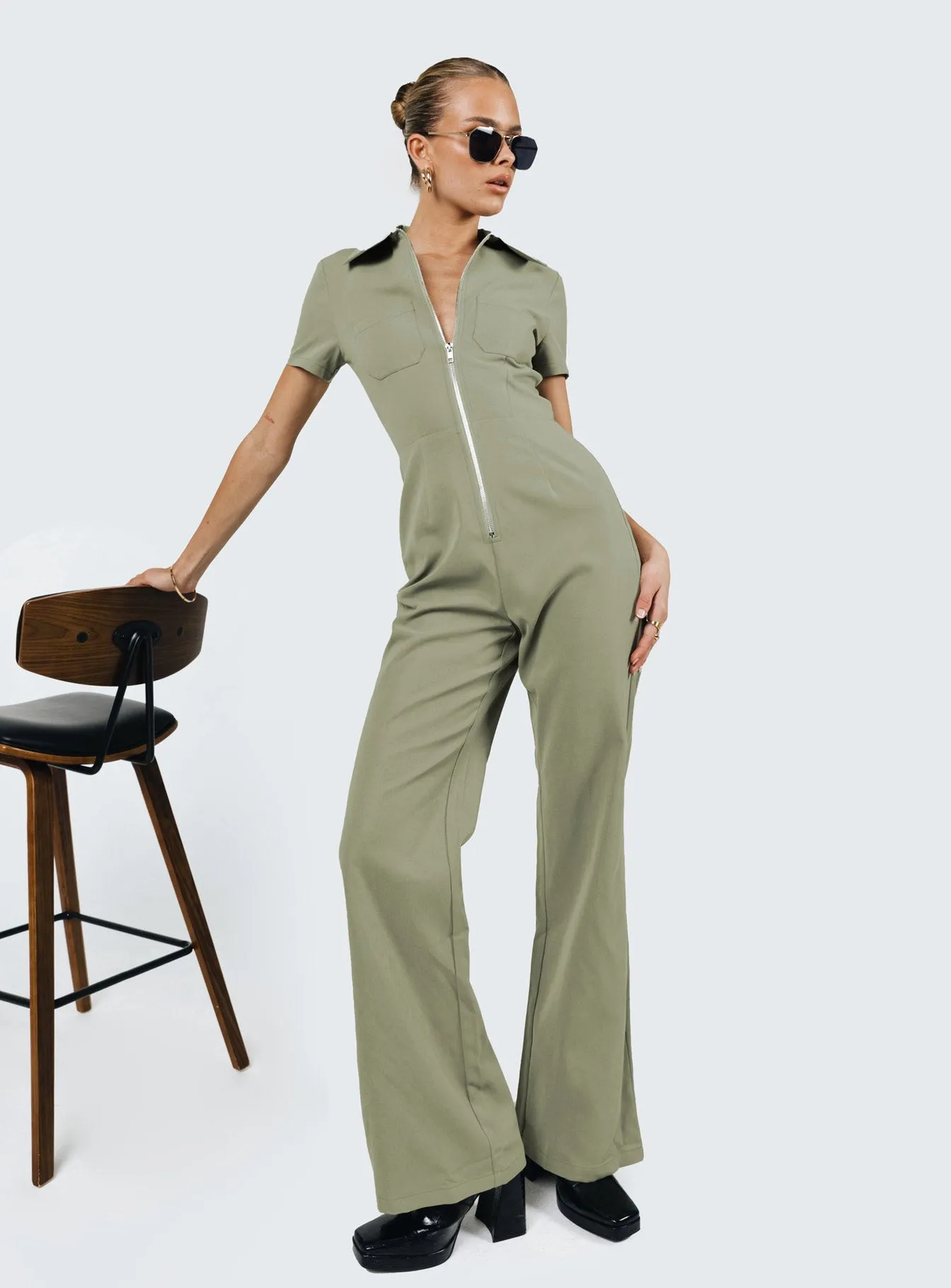 Loretta Jumpsuit Khaki Night Clean
