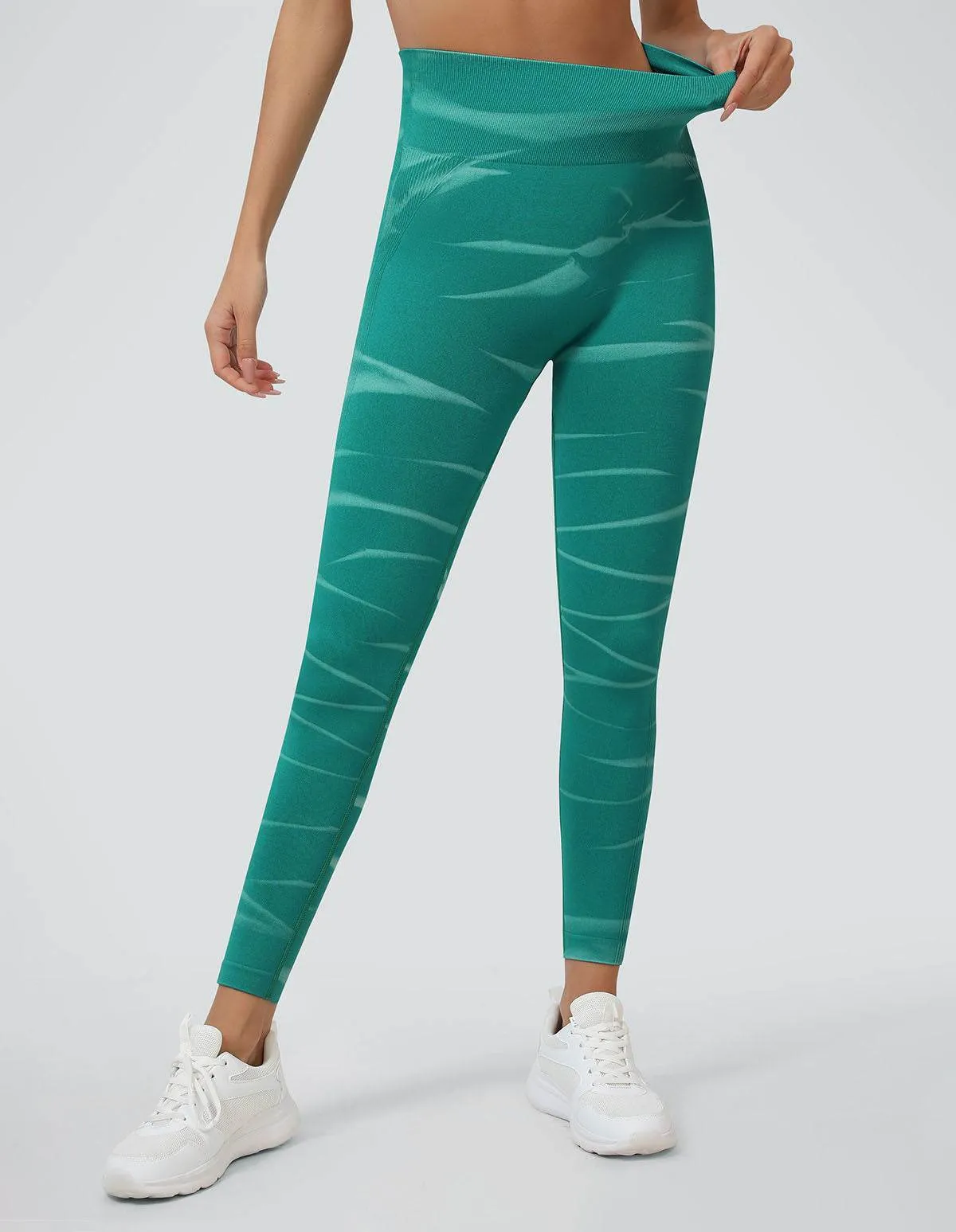 High Waist Tie Dye Yoga Legging Denim style CompactWeave