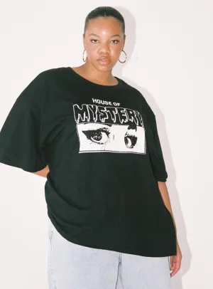 OdorResistant Fabric AllDay Comfort House Of Mystery Oversized Tee Black Curve