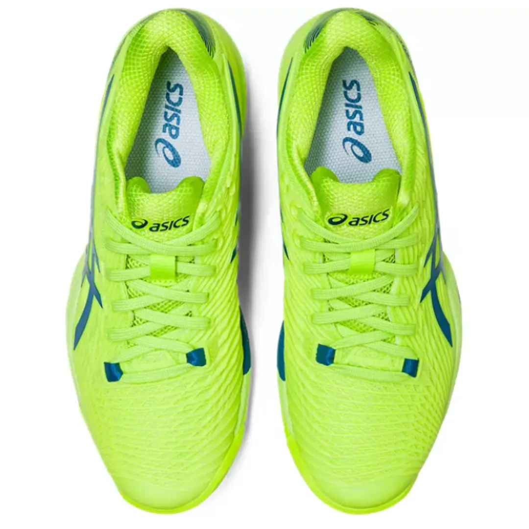 Durable Traction Pattern Casual Asics Solution Speed FF 2 Women Tennis Shoes - Hazard Green/Reborn Blue