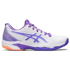 Asics Solution Speed FF 2 White/Amethyst  Clay Women's Tennis Shoes Energy Return Cushioning