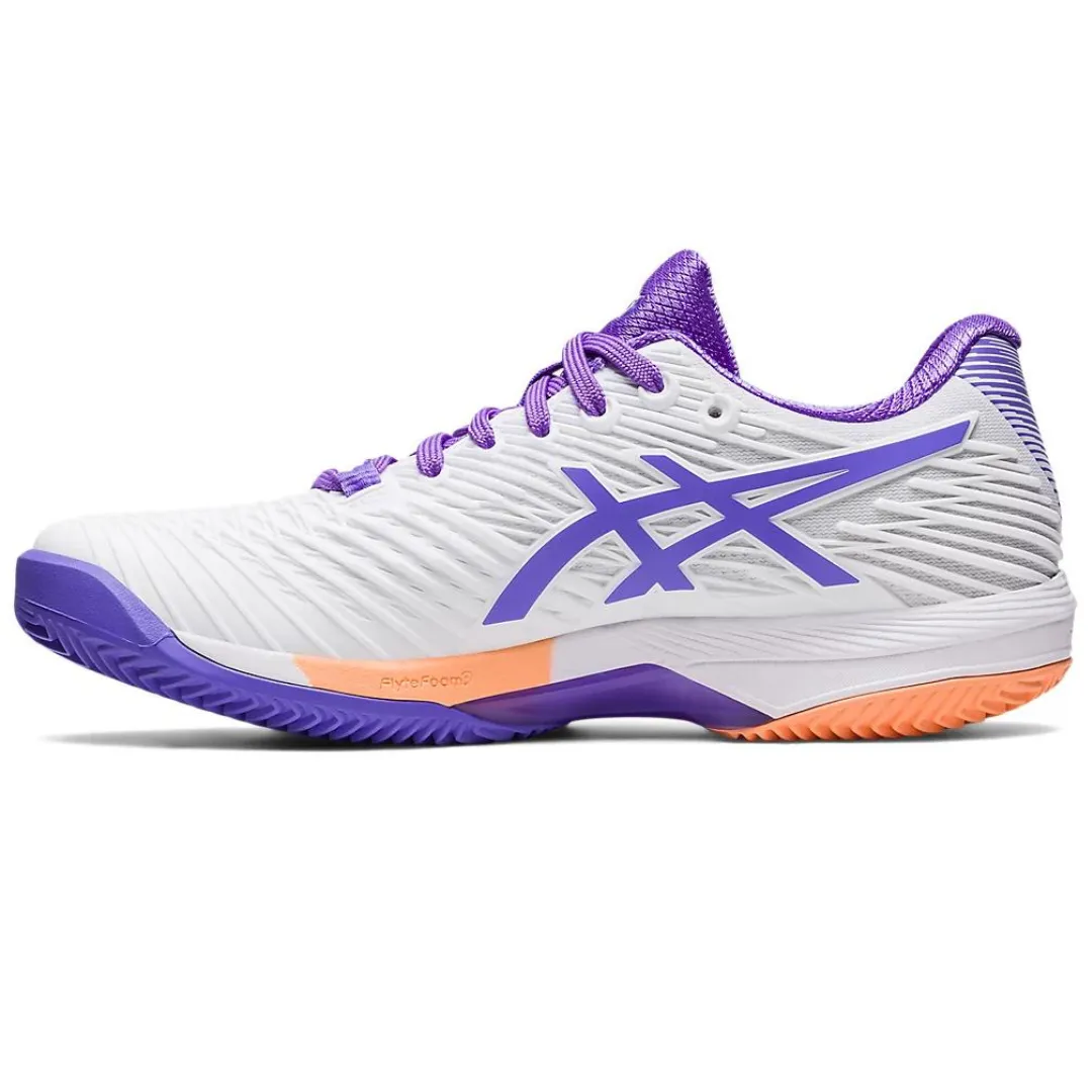 Asics Solution Speed FF 2 White/Amethyst  Clay Women's Tennis Shoes Lightweight Frame