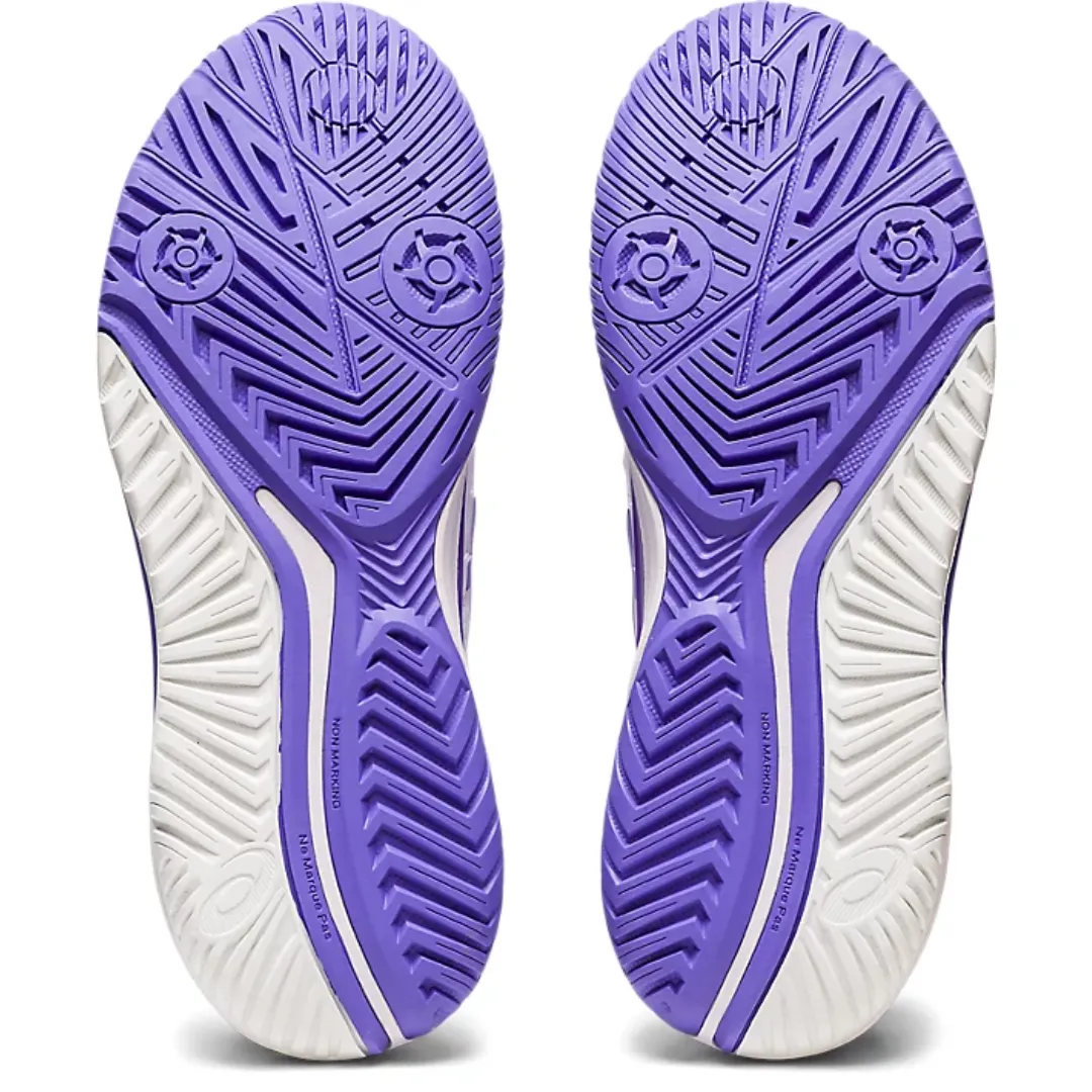 Asics Women Gel Resolution 9 Tennis Shoes - White/Amethyst Arch Support Innovation Slip Resistant Traction