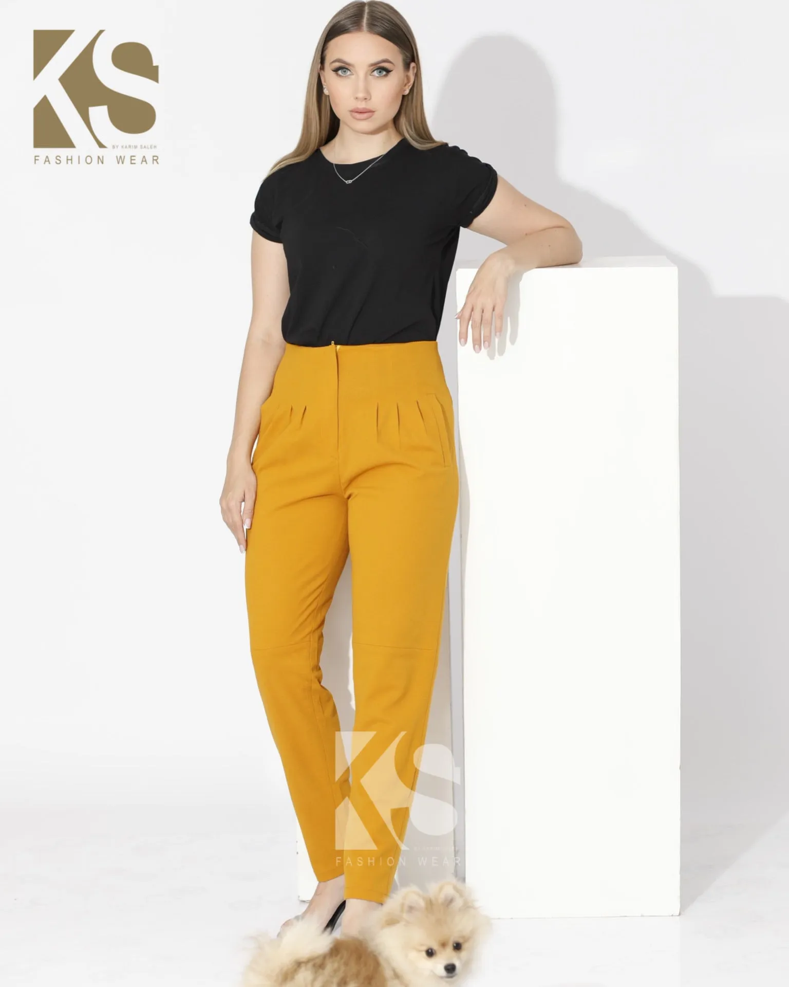 High Waist Trousers Comfy Motion