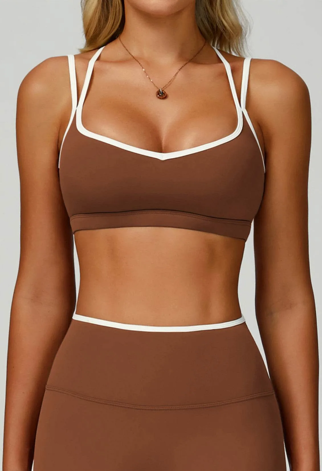 Double Shoulder Straps Sports Bras with Removable Chest Pad Stage Soul