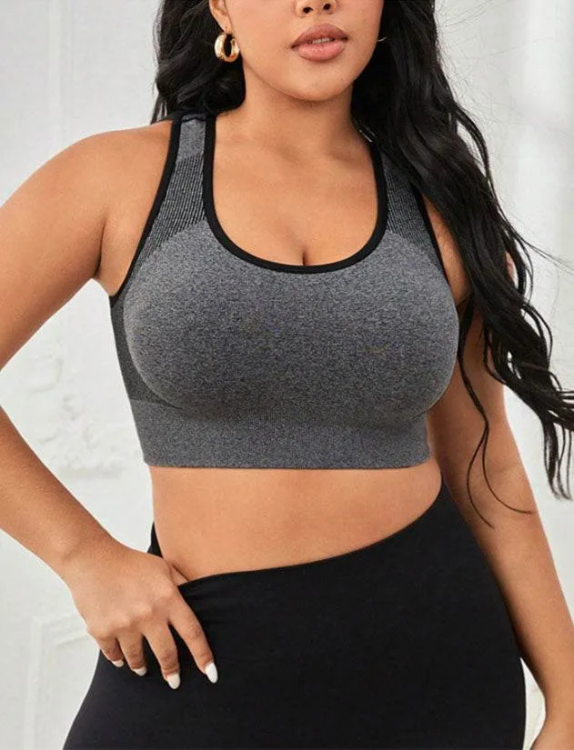 LowProfile Plus Size U Neck Sports Bra