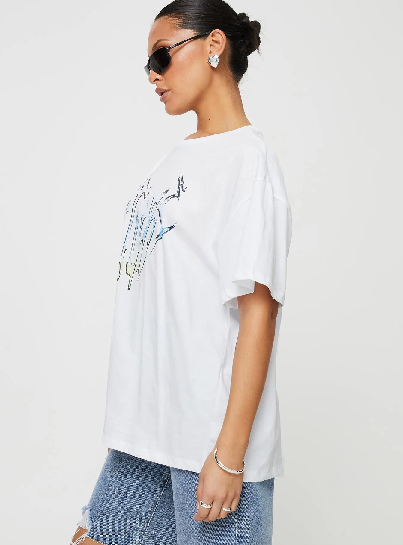 Reinforced Shoulder Seams Future Oversize Tee White