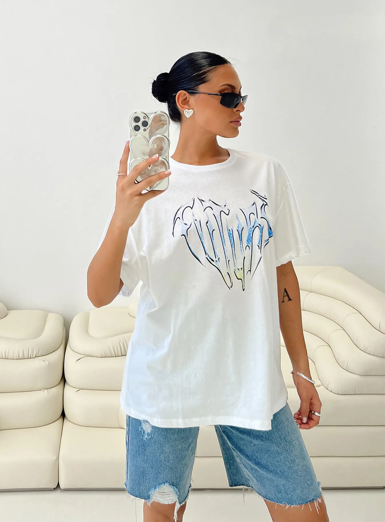 Future Oversize Tee White AntiBacterialTreatment