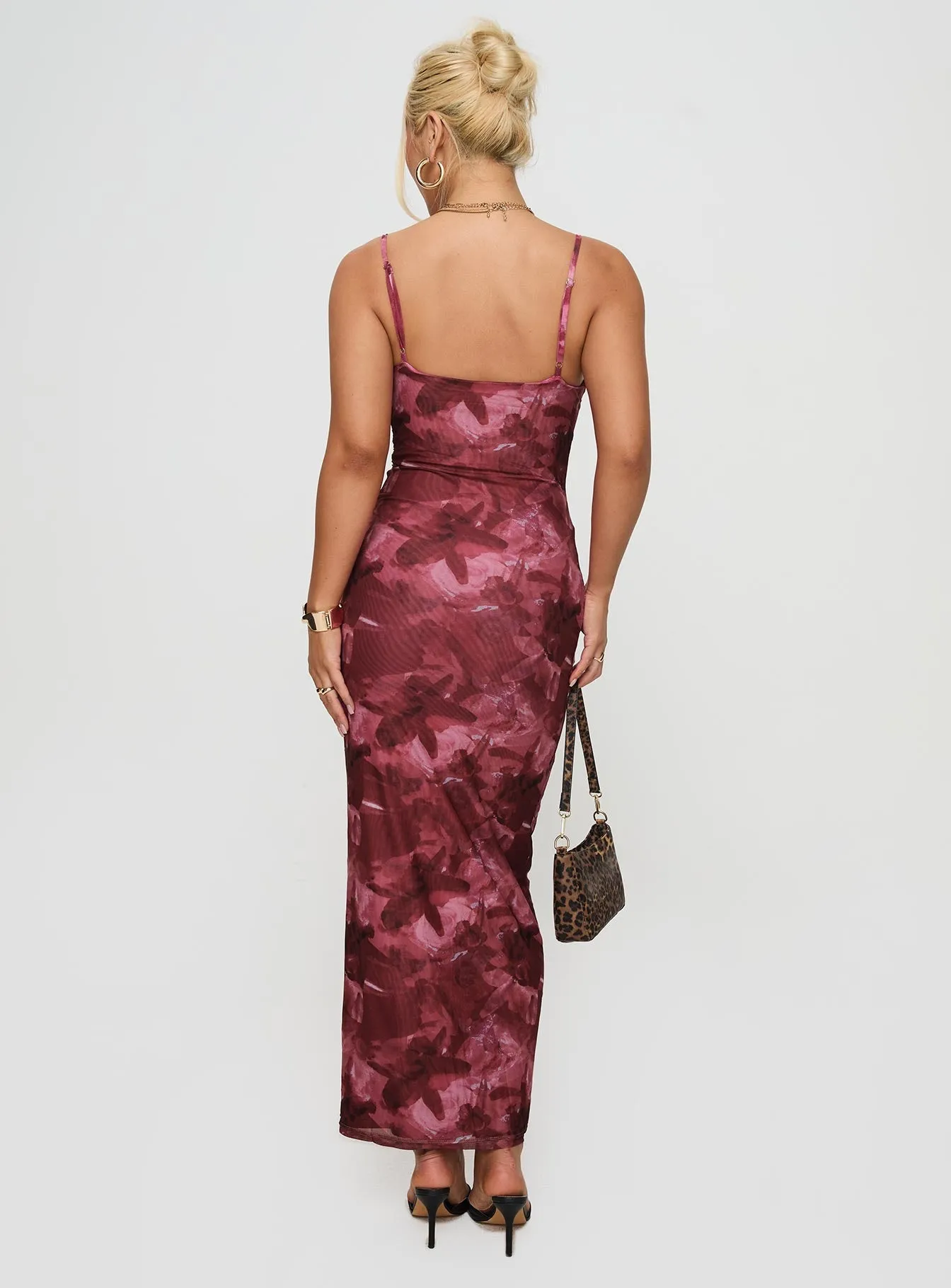 Hathaway Maxi Dress Burgundy Floral Layerable Piece