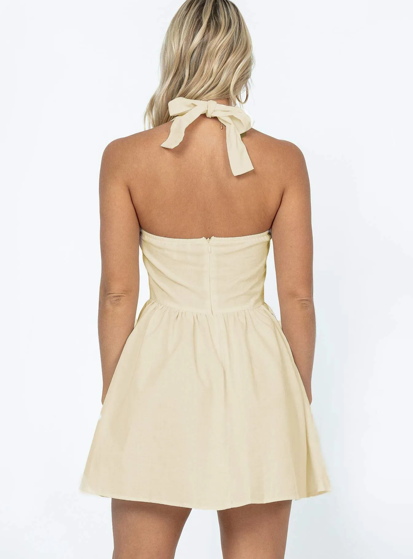 Lyle Mini Dress Cream Linen Chic summer breeze