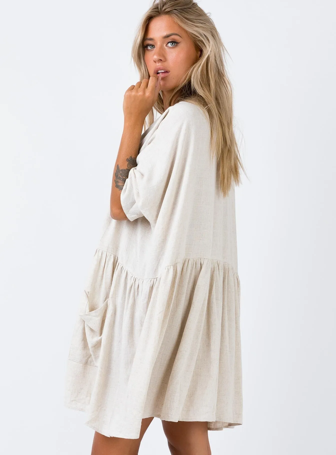 Clean Base The Sandy Mini Dress Natural Lower Impact