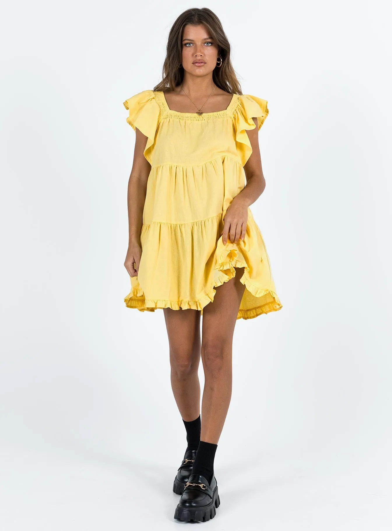 Jayson Mini Dress Yellow Soft-Lining