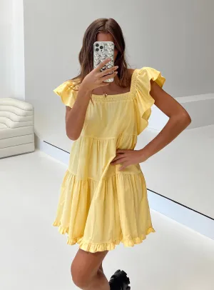 Jayson Mini Dress Yellow Low Key