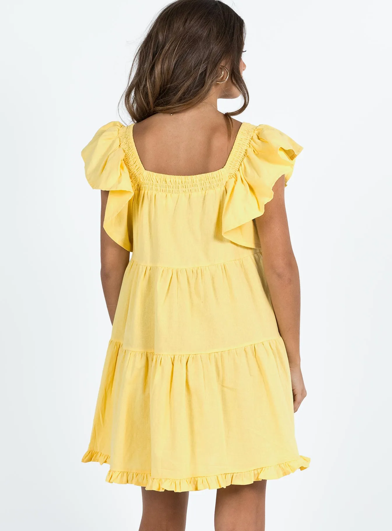 Jayson Mini Dress Yellow Elegant Charm