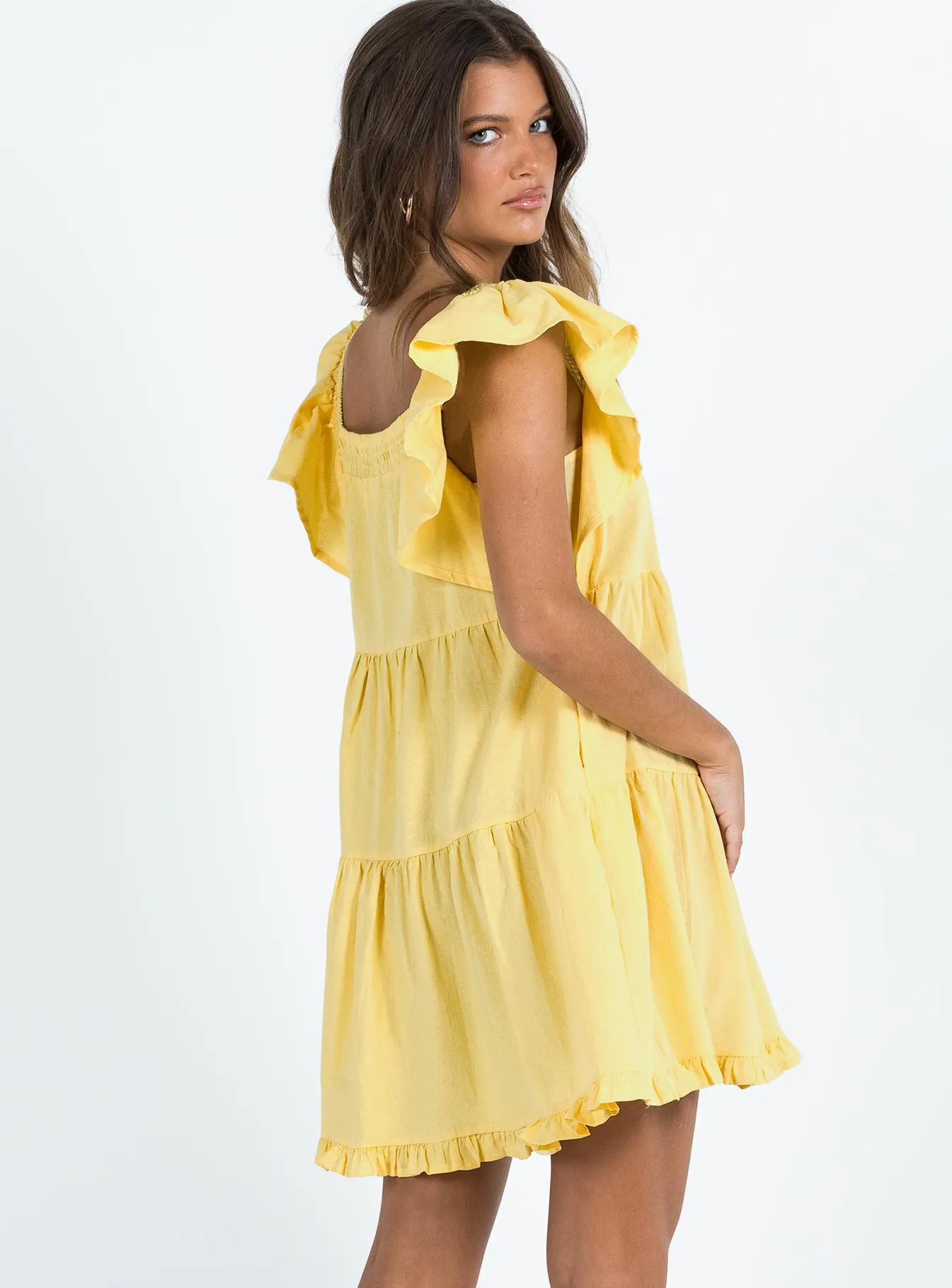 Jayson Mini Dress Yellow Playful-Detail