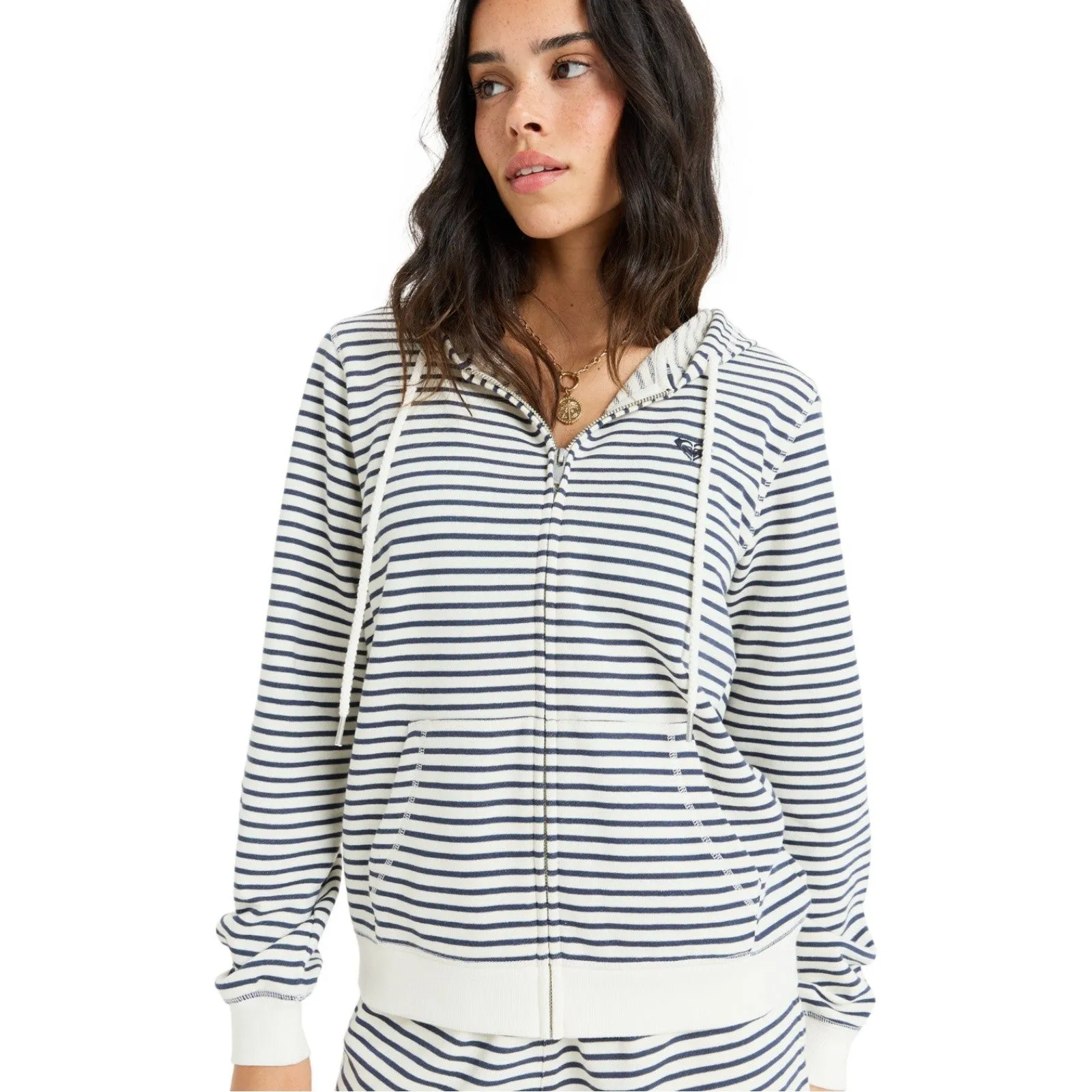 Unique Roxy Womens Perfect Stripe Zip Up Hoodie