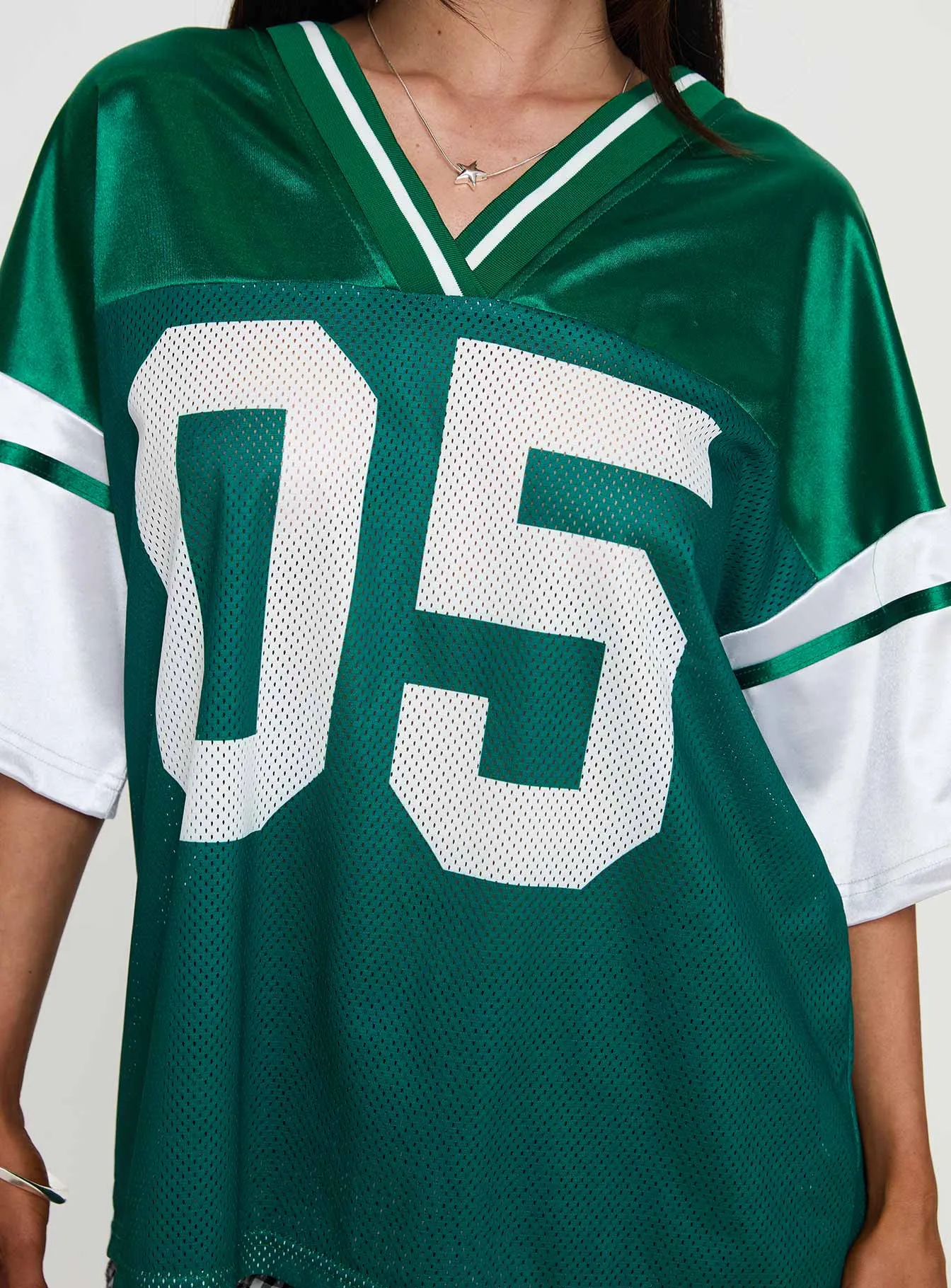 Garment Dyed Lightweight Layer Kronwall Sports Jersey Top Green / White