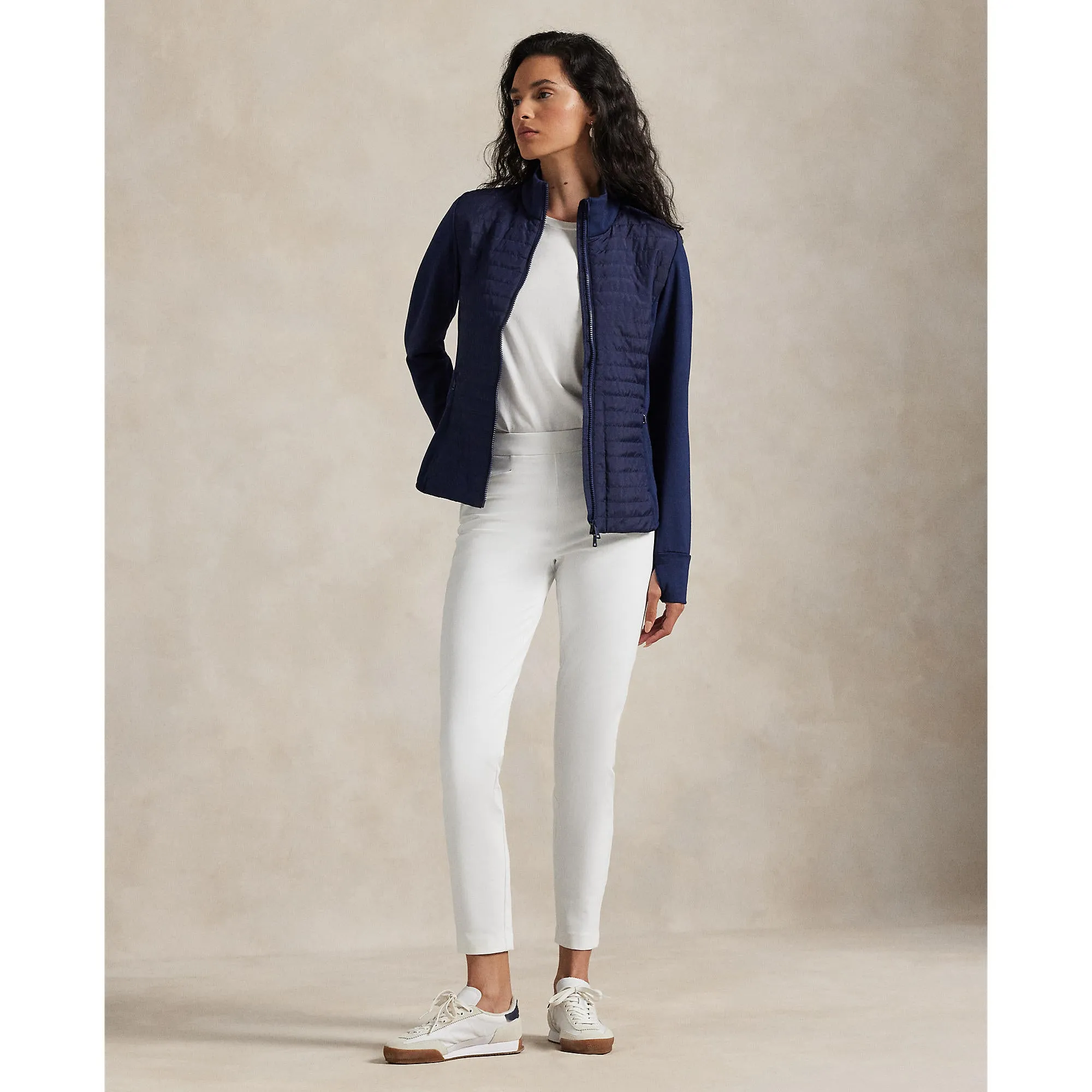 Comfort-First Secure Closures RLX Ralph Lauren Women's Eagle Stretch Twill Golf Pants - Ceramic White