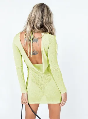 Tallie Knit Mini Dress Green Tailored Style Cozy Silhouette